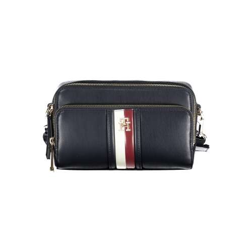 Tommy Hilfiger modrá crossbody taška so zlatými doplnkami