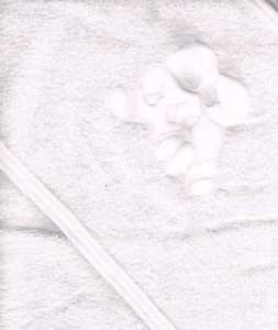 Trimex kapucnis frottír Fürdőlepedő - Macik 100x110cm #fehér 30421957 Fürdőlepedők, törölközők, kifogók - 100 x 110 cm