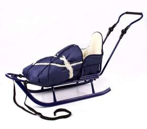 Adbor Fém Szánkó Bundazsákkal - 116cm