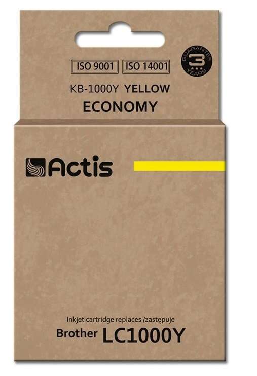 Actis KB-1000Y Brother 36 ml sárga kompatibilis tintapatron
