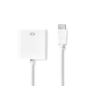 Nedis HDMI - VGA adapter kábel, fehér, 0,2 m - Hosszabbító