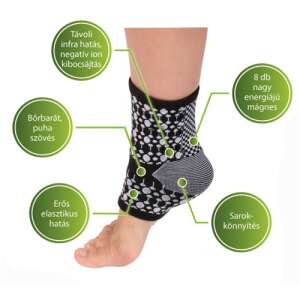 VivaFit mágneses turmalinos bokaszorító, M méret (21-29 cm), fekete - Vivafit