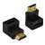 Akyga AK-AD-01 HDMI right angle adapter, black, 2 pack