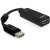 Cablu adaptor DeLOCK 61849 DisplayPort la HDMI, negru, 0,125m