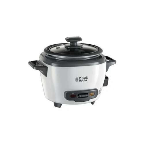 Oală de orez Russell Hobbs 200W pentru 3 persoane, alb cu accente gri