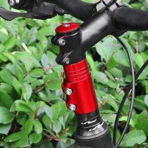Red aluminum bicycle stem extender, 28.6mm diameter, 138mm height - Other bicycle part