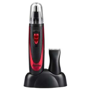 Girmi RC02 Nose and Ear Hair Trimmer, red and black, with stand - Nose and Ear Trimmer
