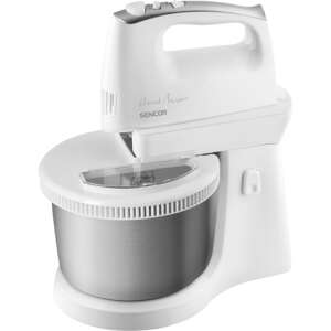 Sencor SHM6206SS weiß-silber Standmixer mit Edelstahlschüssel - Küchenroboter, Elektrische Nudelmaschinen, Handhäcksler, Fleischwölfe und Stabmixer