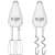 Sencor SHM6206SS Hand Mixer with a Rotating Bowl, white and silver, whisk and dough hook attachments