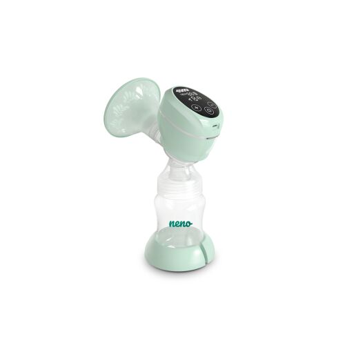 Електрическа помпа за кърма Neno Uno с бутилка и основа, изглед под ъгъл