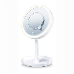 Beurer BS 45 LED illuminated cosmetic mirror with magnifying mirror, white - Cosmetic Mirror