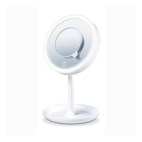 Beurer BS 45 Козметично огледало с LED осветление и лупа, бяло