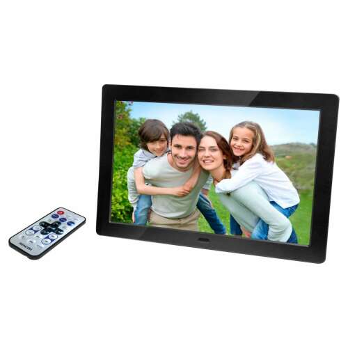 Sencor SDF 874 B digital photo frame, black, 8 inch, with remote control