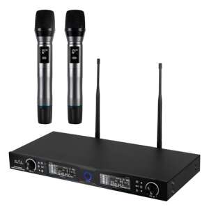 SAL MVN 910 Wireless Microphone Set with two handheld microphones and receiver unit - Microphone