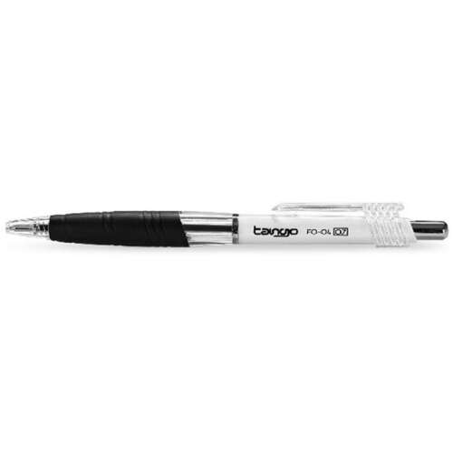 Flexoffice Tango 0,35 mm čierne guľôčkové pero s tlačidlom (12 ks)