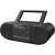 Panasonic RX-D500 tragbarer CD-Player mit FM-Radio, schwarz, Seitenansicht