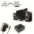 Digital to Analog Audio Converter, black box with input and output ports, power adapter, TV, speakers