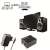 Digital to Analog Audio Converter, black box with input and output ports, power adapter, TV, speakers
