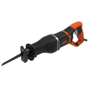 Black and Decker BES301-QS reciprocating saw, 750W, 2800 strokes per minute, tool-free blade change, adjustable, powerful, versatile - Tool