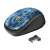 Trust Yvi Wireless Mouse - Peacock design with USB receiver, angled view