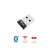 Trust USB Bluetooth 4.0 adapter, small, black and silver, with icons for wireless range and low energy use