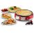 Ariete Palacsintasütő 202.RD crepe maker with prepared crepes and toppings
