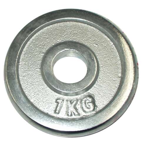 1 kg chrome weight plate, 25 mm hole