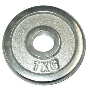 1 kg chrome weight plate for barbells and dumbbells, 30mm hole - Weight & Dumbbell