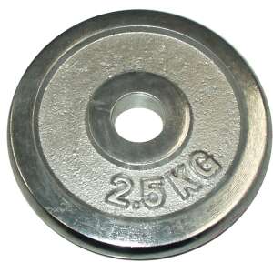2.5 kg chrome weight plate for barbells and dumbbells - Weight & Dumbbell