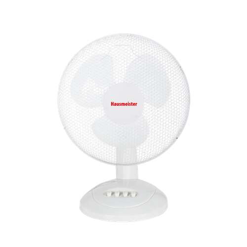Бял настолен вентилатор Hausmeister HM8303, 40W