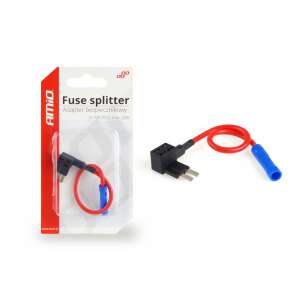 AMO Splitter de siguranțe, 2x MICRO2 siguranță, 20A, adaptor pentru cutia de siguranțe a mașinii - Electronica auto