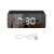 Fekete tükör digitális ébresztőóra fehér LED kijelzővel, amely 7:30-at mutat, tükörfelülettel, USB kábellel