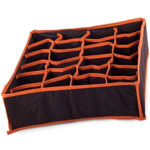 Barna 24 rekeszes fehérnemű-rendező, VG-01622_BR, 34cm x 30cm x 10cm - Gardrób rendszerező