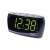 Adler Europe AD1121 alarm clock radio with large green LED display, black color, angled view