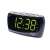 Adler Europe AD1121 alarm clock radio with large green LED display, black color, angled view