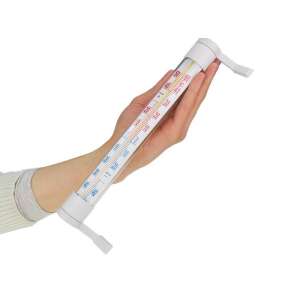 Ablakra rögzíthető hőmérő, Celsius, -50 és +50 fok között, fehér, könnyen olvasható, kétoldalas szalagos rögzítés, beltéri és kültéri használatra - Szobahőmérő