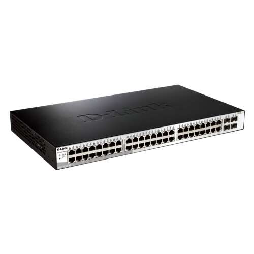 D-Link DGS-1210-52MP Интелигентен Gigabit Switch с 52 порта, мрежов превключвател, мрежово оборудване