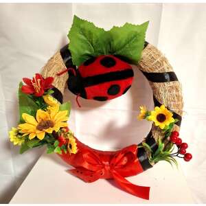 Katicabogár Koszorú, ajtódísz - 25 cm