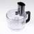 Girmi RB76 food processor, clear plastic bowl with lid and handle