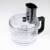 Girmi RB76 food processor, clear plastic bowl with lid and handle
