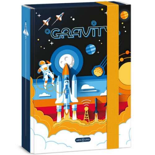 Ars Una Gravity űrhajós füzetbox, A5 méretű, űrhajós mintával, tökéletes füzetek és iratok tárolására