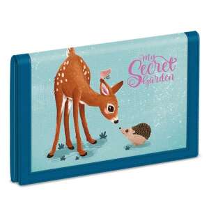 My Secret Garden őzikés - sünis tépőzáras pénztárca, kék és zöld színben, lányoknak - Ars Una