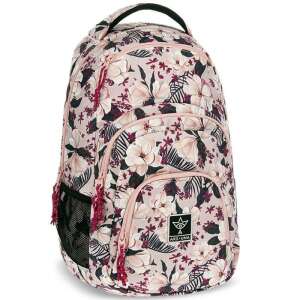 Ars Una Flowery Pink Autonomy AU-2 diák hátizsák, rózsaszín virágos mintával, diákoknak és felnőtteknek - Ars Una