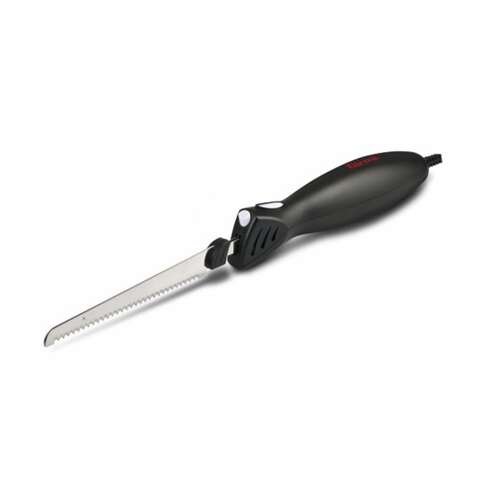 Girmi CT10 electric knife with black handle and silver blade