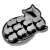 Black silicone cat ice cube tray, 10 cat shaped ice cubes