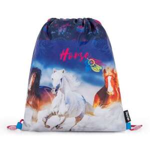 OXY BAG Horse Blue húzózsinóros tornazsák ló mintával - Tornazsák