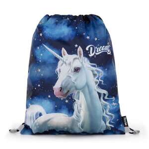 OXY Bag Unicorn Dreams Turnbeutel, blau mit einem weißen Einhorn-Druck - Turnbeutel