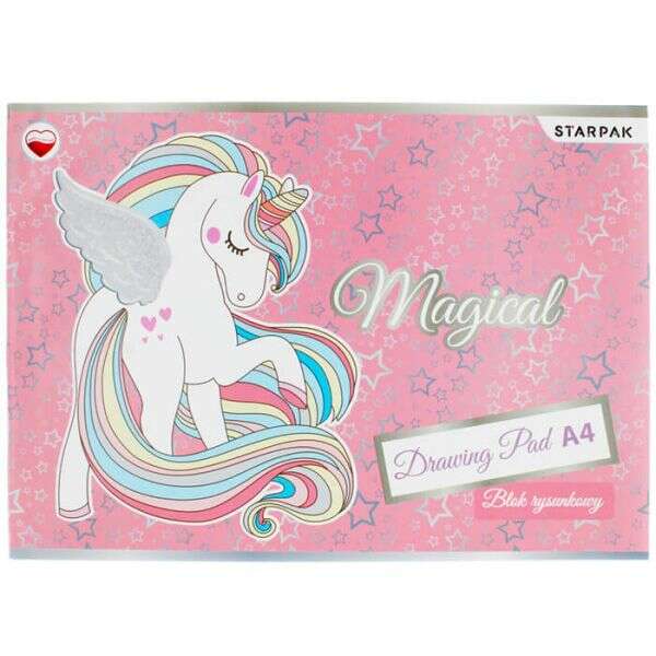 Unikornisos vázlatfüzet - A4 - 20 lapos
