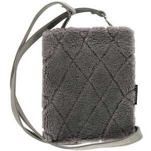 Graue Plüsch-Schultertasche mit verstellbarem Riemen, perfekt für den täglichen Gebrauch - Schreibwaren & Schreibmaterial