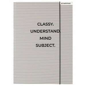 Starpak A4 folder gumowy w białe paski - Folder plików